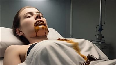 سلفتى وهى على تربيزة الغسل