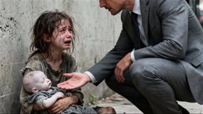 طفلةٌ من الشارع تتسوّل ادفن أختي وردُّ الأرمل المليونير سيُدهشك