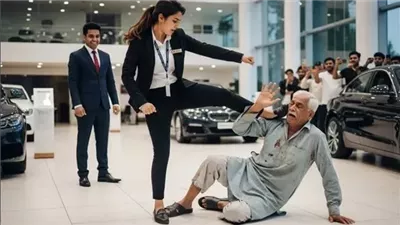 دخل أبُ صاحب المعرض بثيابٍ بسيطة ليشتري سيارة… فأُهين وطُرد! وعندما كُشفت الحقيقة، تجمّد الجميع من الصدمة