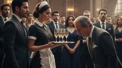 أجبرها زوجها أن تعمل خادمة في حفله… لكنه لم يعلم أن الجميع سيقف احترامًا لها بعد دقائق